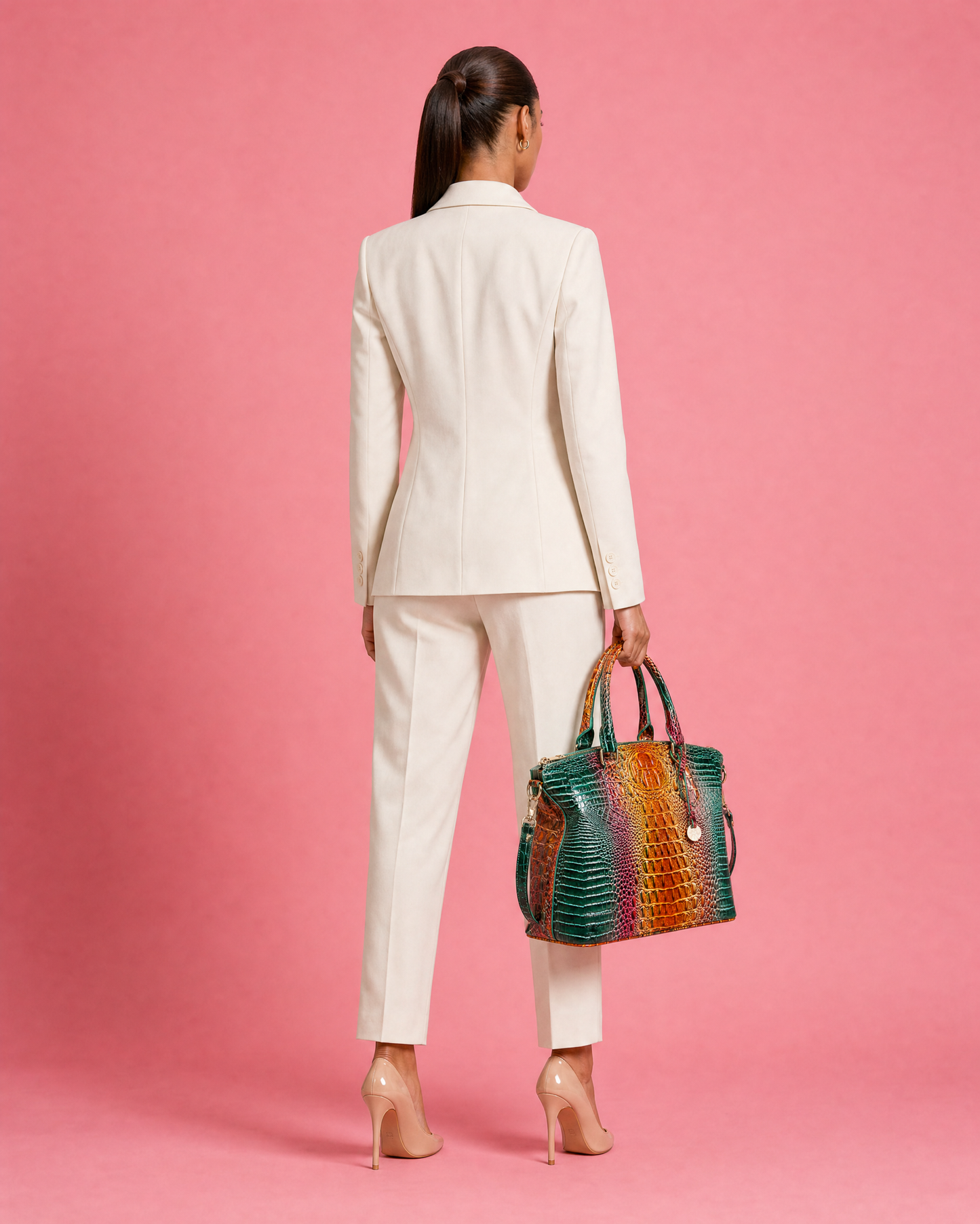 Gradient PU Leather Handbag