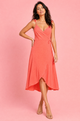 Culture Code Ruffle Detail Surplice Wrap Slip Dress