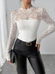 Zip Back Long Sleeve Lace Top