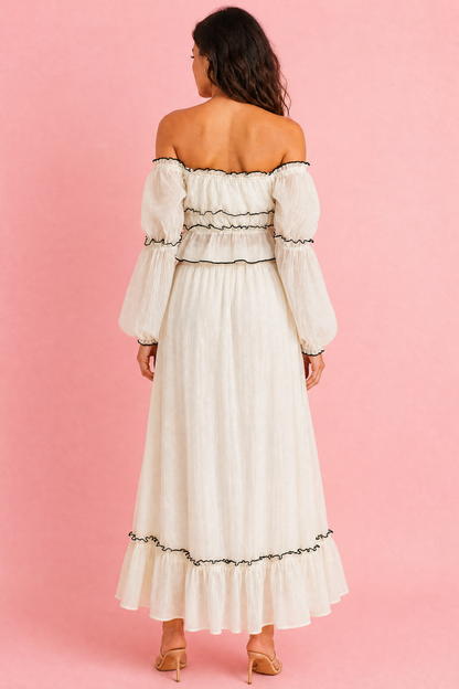 Off-Shoulder Top and Skirt Set