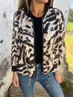 Full Size Zip Up Zebra Print Bomber Jacket Plus Size